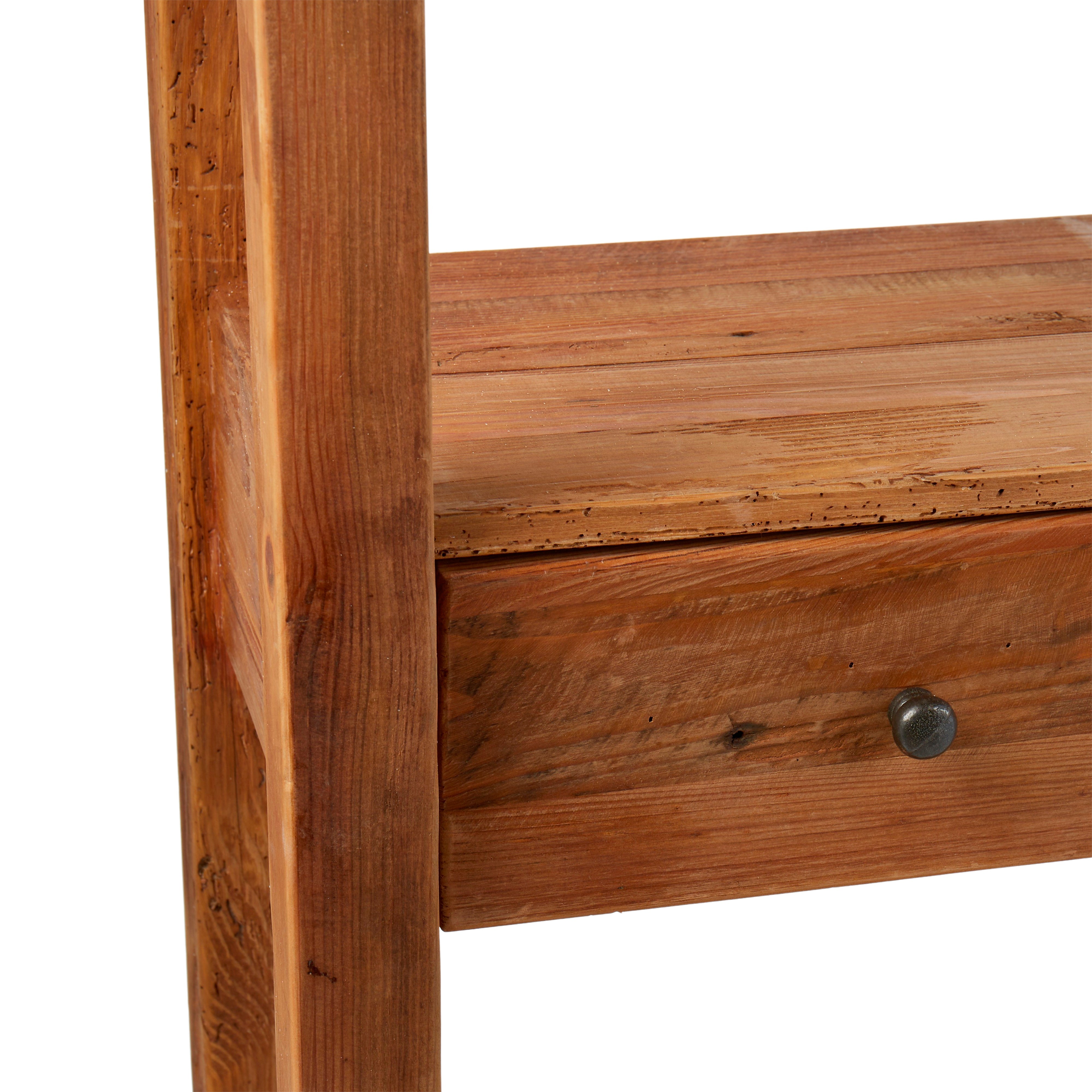 Amalfi Reclaimed Pine Wood Shelving Unit Natural