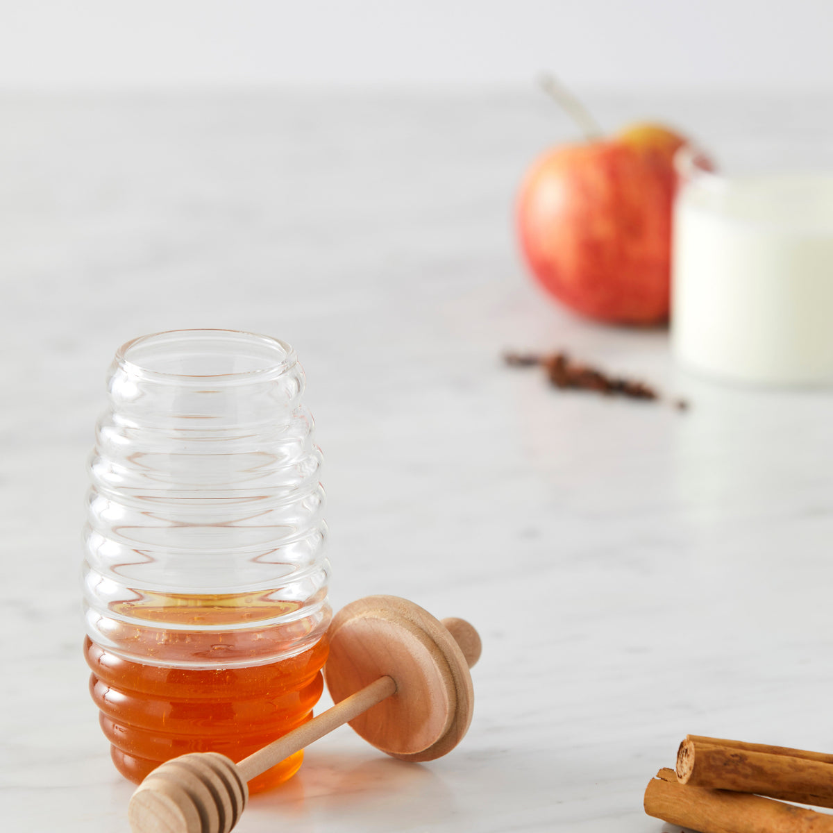 Davis & Waddell Fine Foods Honey Pot & Dipper Clear & Natural