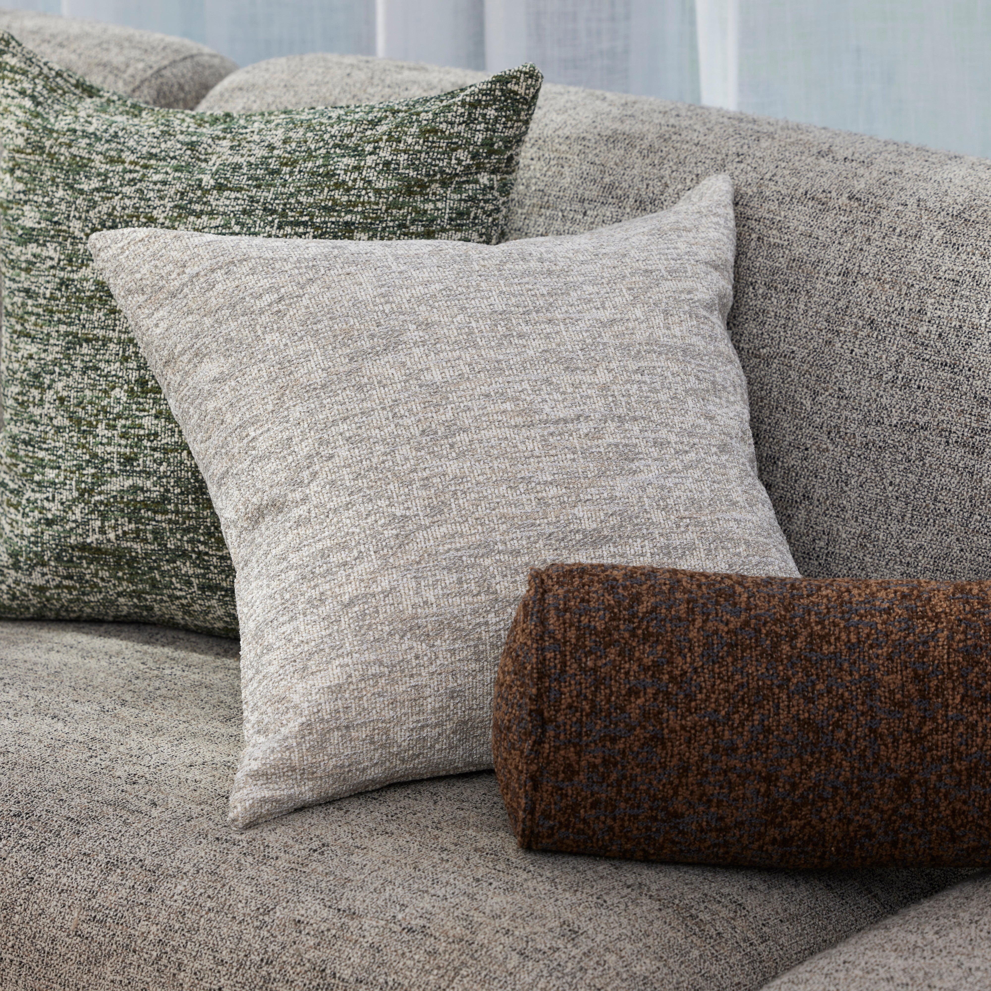 Amalfi Koba Boucle Bolster Cushion Brown Multi-Coloured