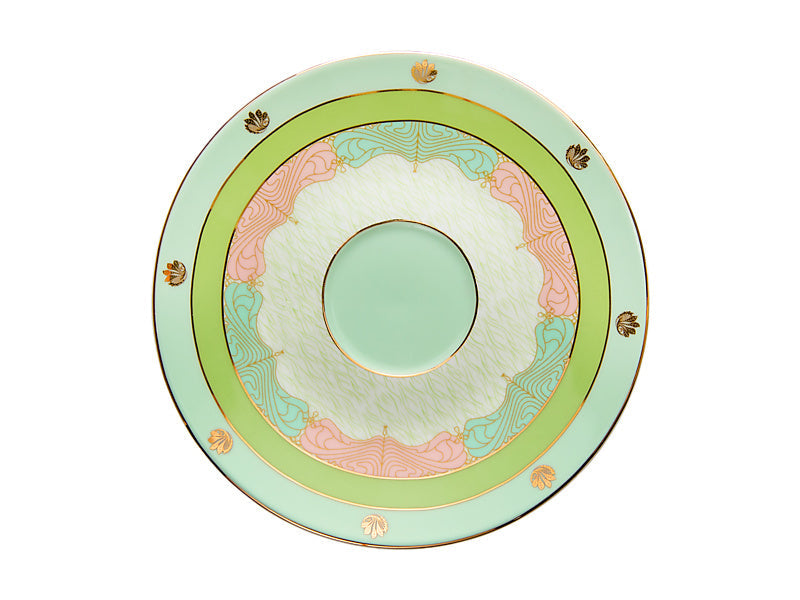 Maxwell & Williams Wicked Pink Goes Good with Green Demi Cup & Saucer Elphaba 85ml 2 Piece