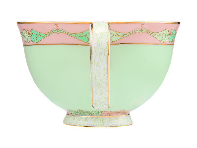 Maxwell & Williams Wicked Pink Goes Good with Green Footed Cup & Saucer Elphaba 200ml