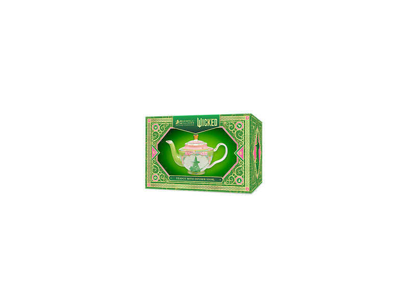 Maxwell & Williams Wicked Pink Goes Good with Green Teapot with Infuser Elphaba 500ml