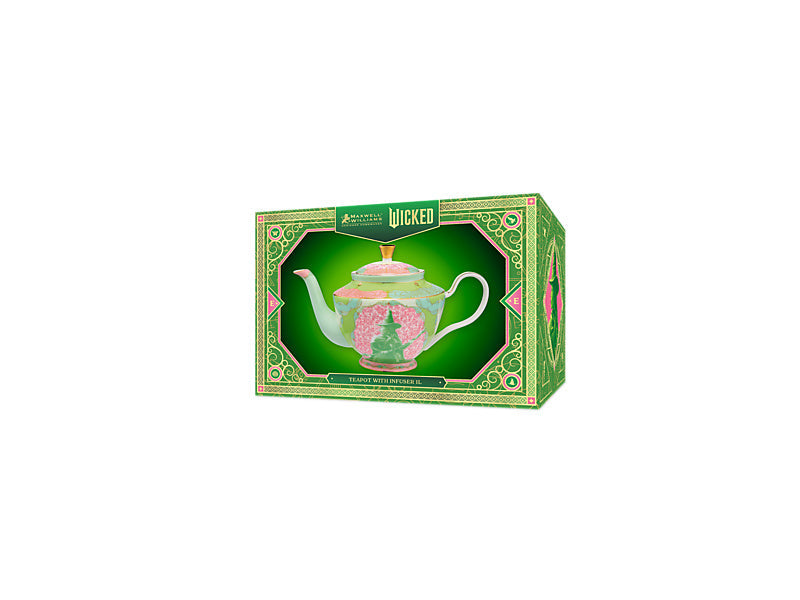 Maxwell & Williams Wicked Pink Goes Good with Green Teapot with Infuser Elphaba 500ml