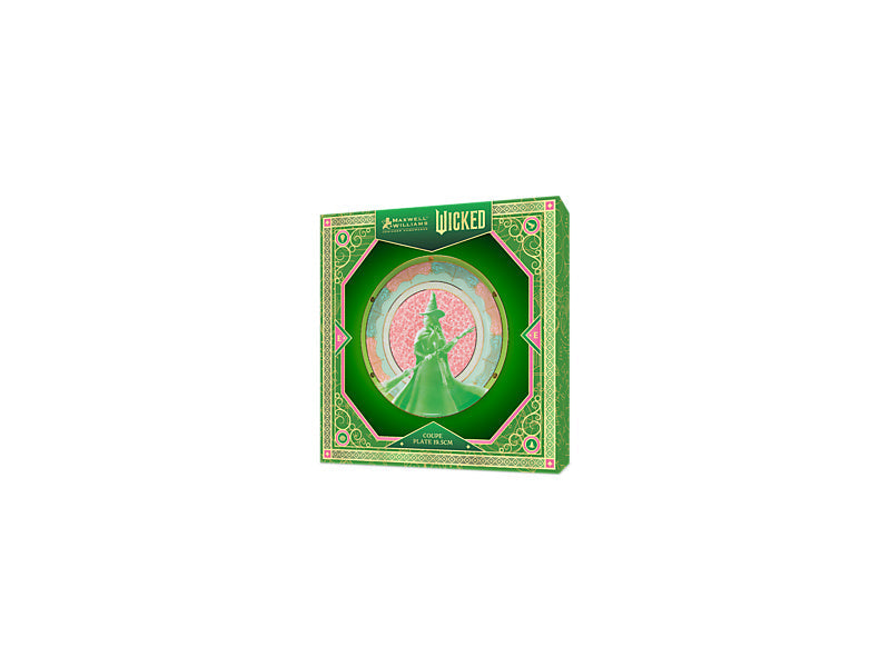 Maxwell & Williams Wicked Pink Goes Good with Green Coupe Plate Elphaba 19.5cm