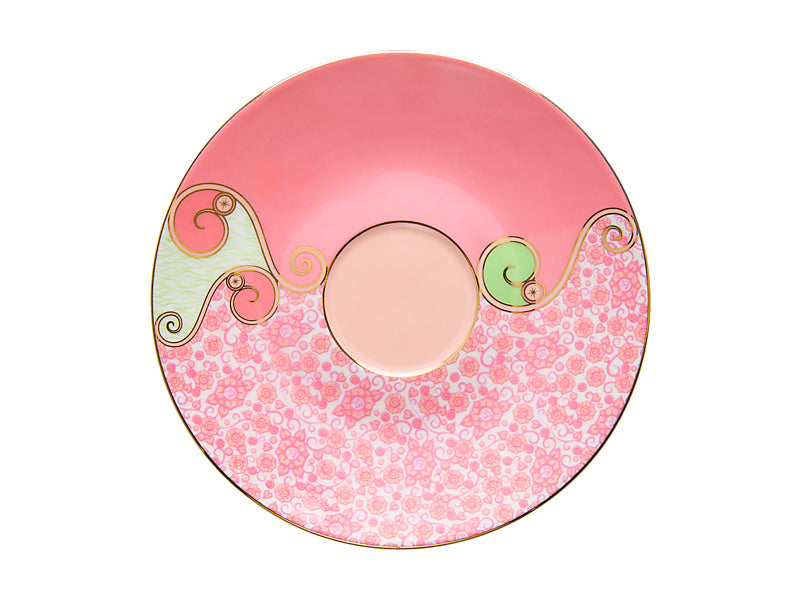 Maxwell & Williams Wicked Pink Goes Good with Green Demi Cup & Saucer Glinda 85ml 2 Piece