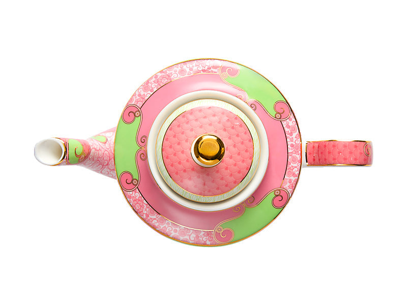 Maxwell & Williams Wicked Pink Goes Good with Green Teapot with Infuser Glinda 500ml