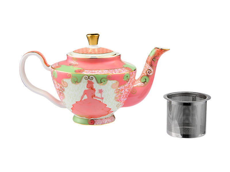 Maxwell & Williams Wicked Pink Goes Good with Green Teapot with Infuser Glinda 500ml