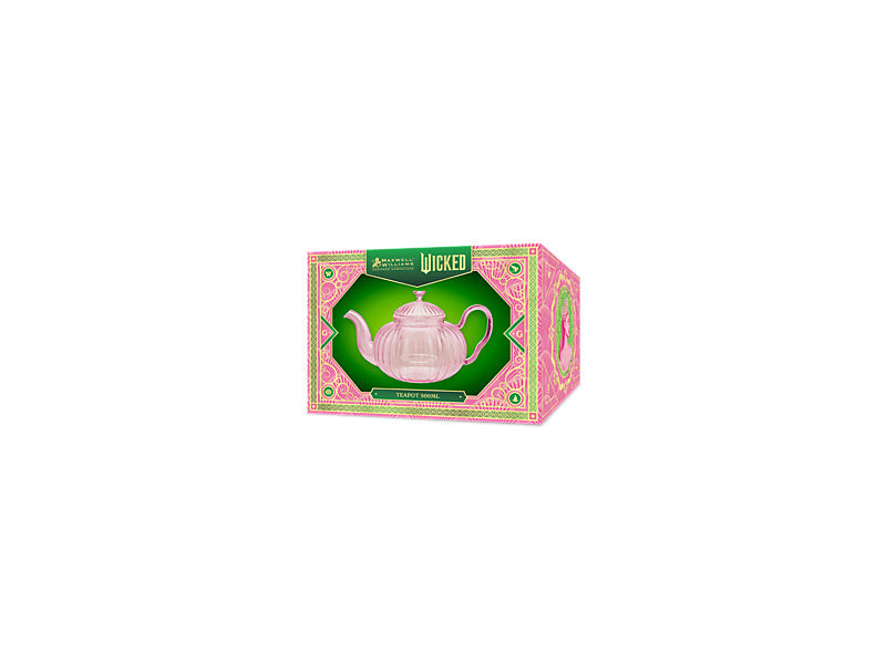 Maxwell & Williams Wicked Pink Goes Good with Green Teapot 900ml WICK0025