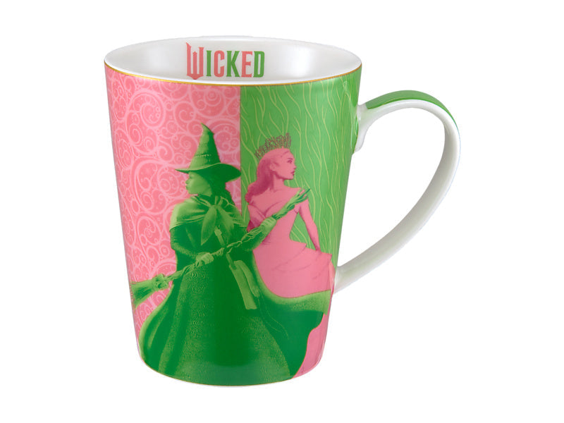Maxwell & Williams Wicked Magical Conical Mug Pink & Green Forever 450ml