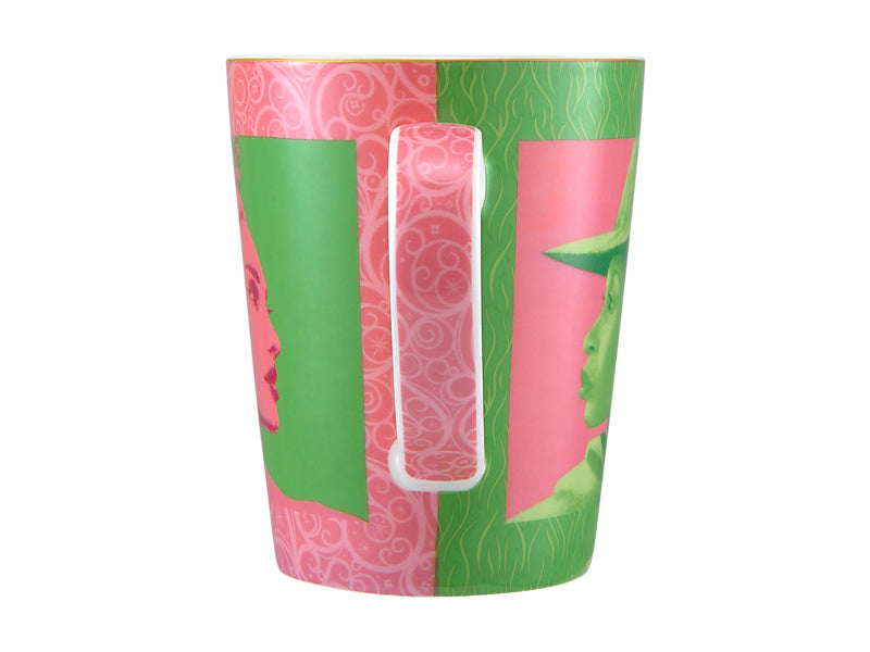 Maxwell & Williams Wicked Magical Conical Mug Elphaba & Glinda Duo Green & Pink 450ml