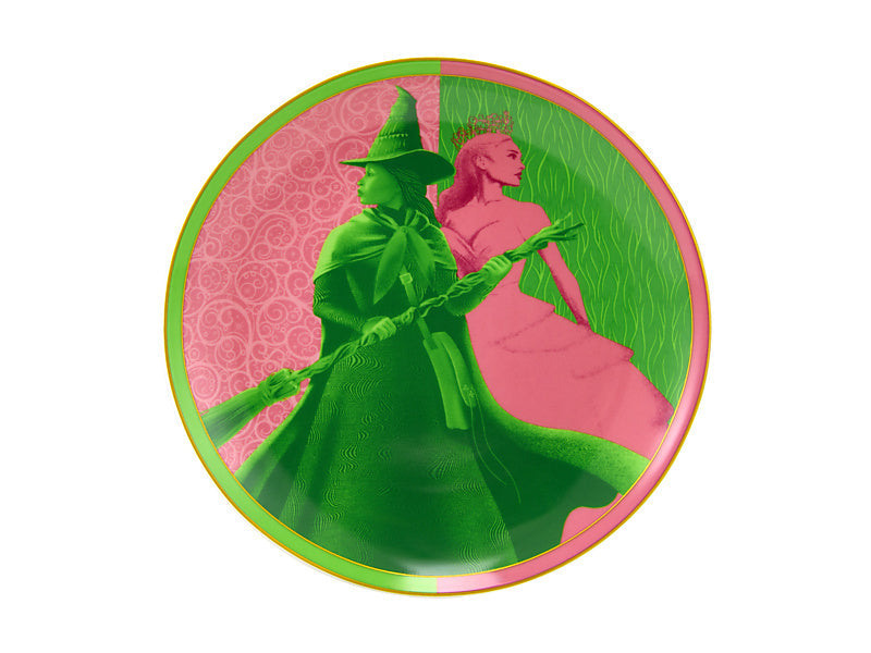 Maxwell & Williams Wicked Magical Coupe Side Plate Pink & Green Forever 19cm