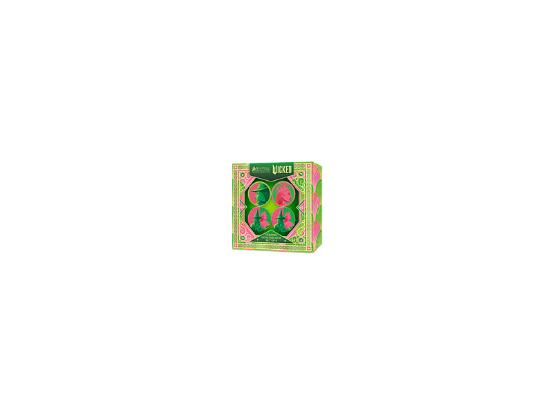 Maxwell & Williams Wicked Magical Ceramic Coaster 10cm Pink & Green Forever 4 Piece