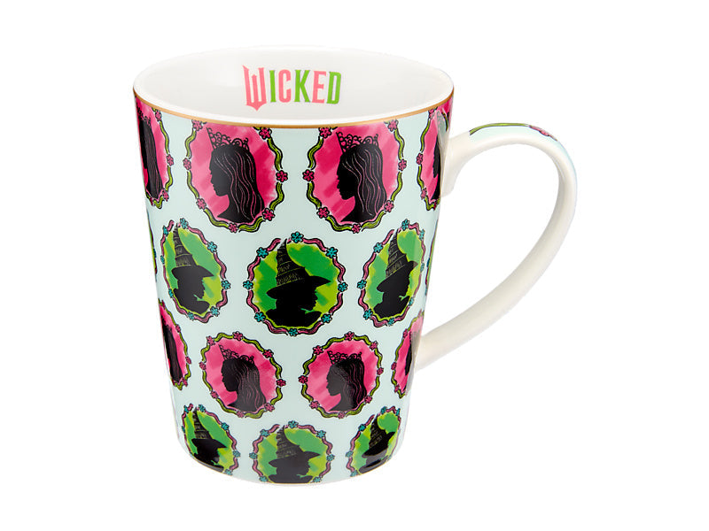 Maxwell & Williams Wicked Magical Conical Mug Elphaba & Glinda Icons Green & Pink 450ml