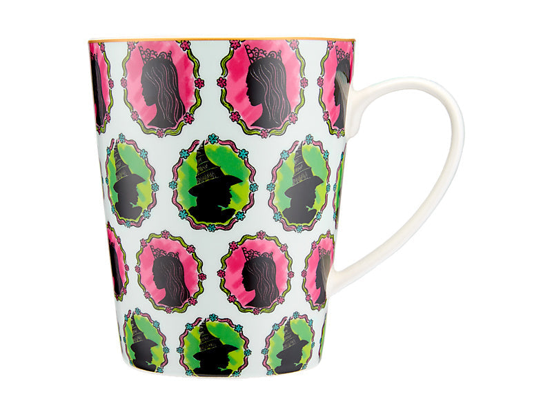 Maxwell & Williams Wicked Magical Conical Mug Elphaba & Glinda Icons Green & Pink 450ml