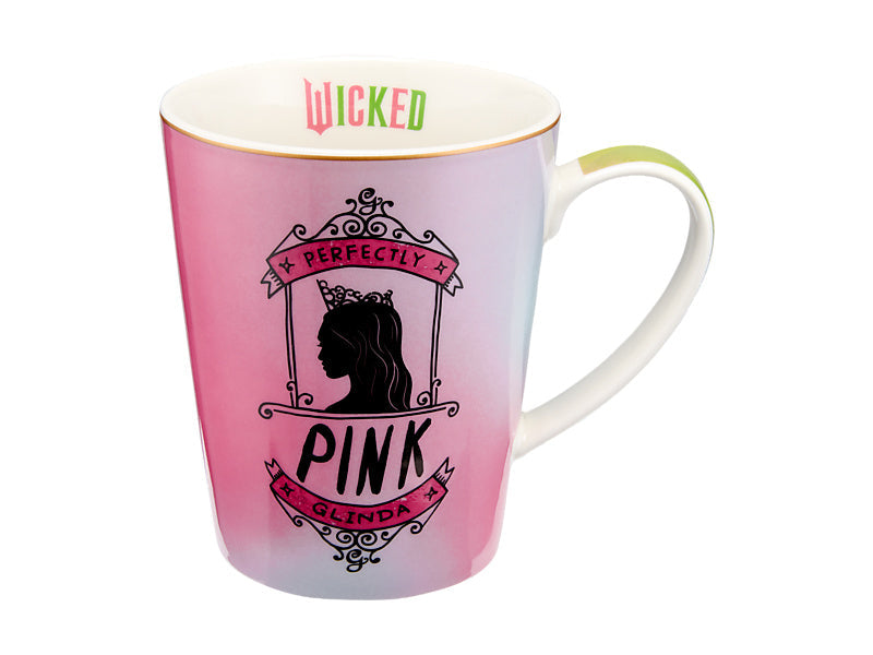 Maxwell & Williams Wicked Magical Conical Mug Positively Perfect Green & Pink 450ml