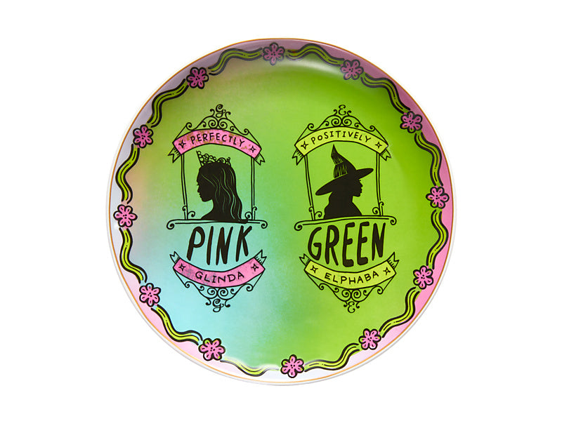 Maxwell & Williams Wicked Magical Coupe Side Plate Positively Perfect Green & Pink 19cm