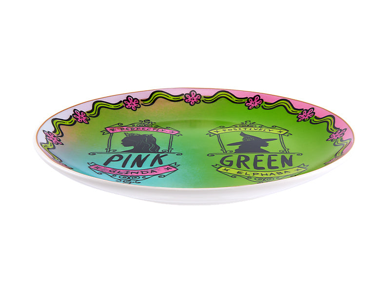 Maxwell & Williams Wicked Magical Coupe Side Plate Positively Perfect Green & Pink 19cm