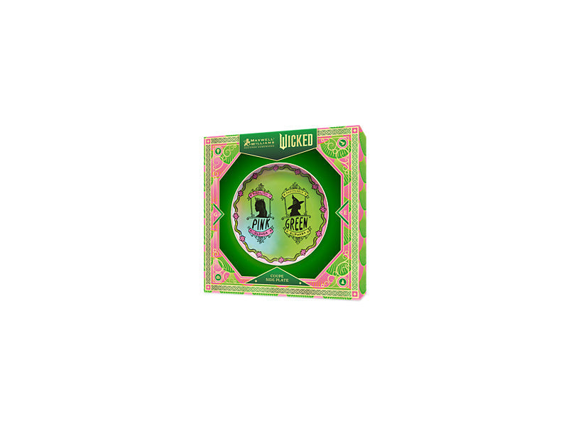 Maxwell & Williams Wicked Magical Coupe Side Plate Positively Perfect Green & Pink 19cm