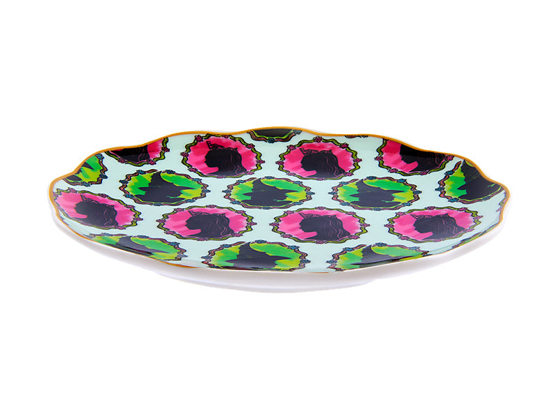 Maxwell & Williams Wicked Magical Trinket Dish Elphaba & Glinda Icons Green & Pink 12.5cm