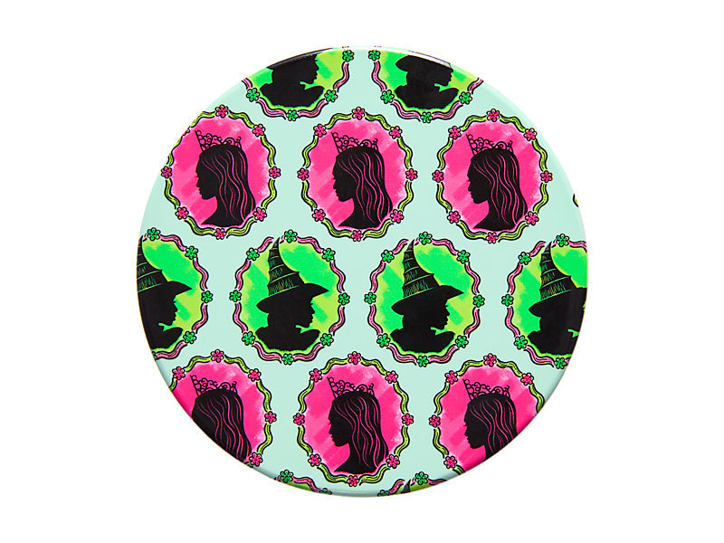Maxwell & Williams Wicked Magical Ceramic Coaster 10cm Positively Perfect Green & Pink 4 Piece