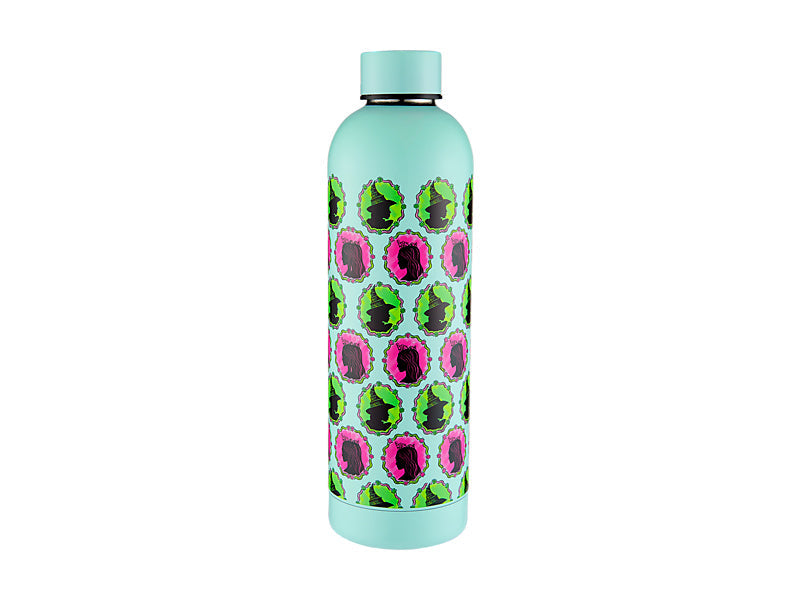 Maxwell & Williams Wicked Magical Double Wall Insulated Bottle 750ml Elphaba & Glinda Icons Green & Pink