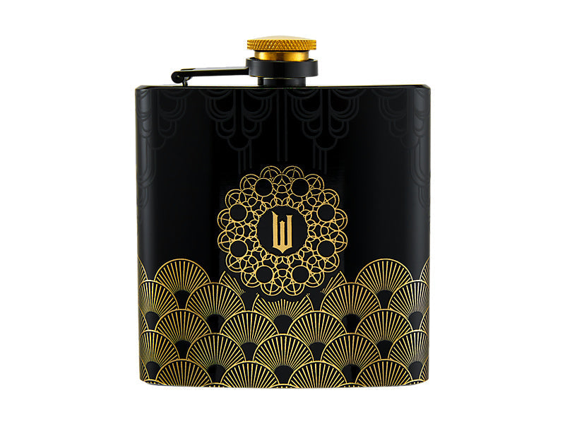 Maxwell & Williams Wicked Wizard's Palace Hip Flask Set Black 4 Piece