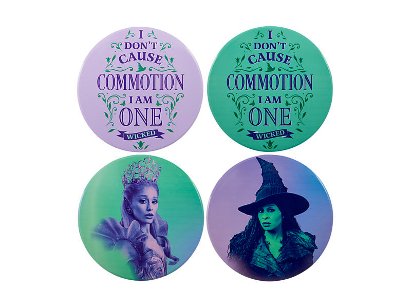Maxwell & Williams Wicked Ceramic Coaster Commotion 10cm 4 Piece