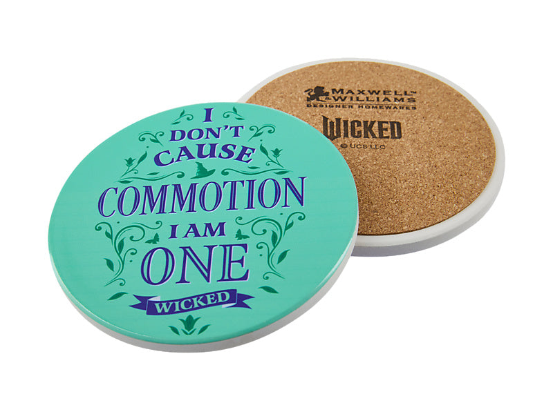 Maxwell & Williams Wicked Ceramic Coaster Commotion 10cm 4 Piece