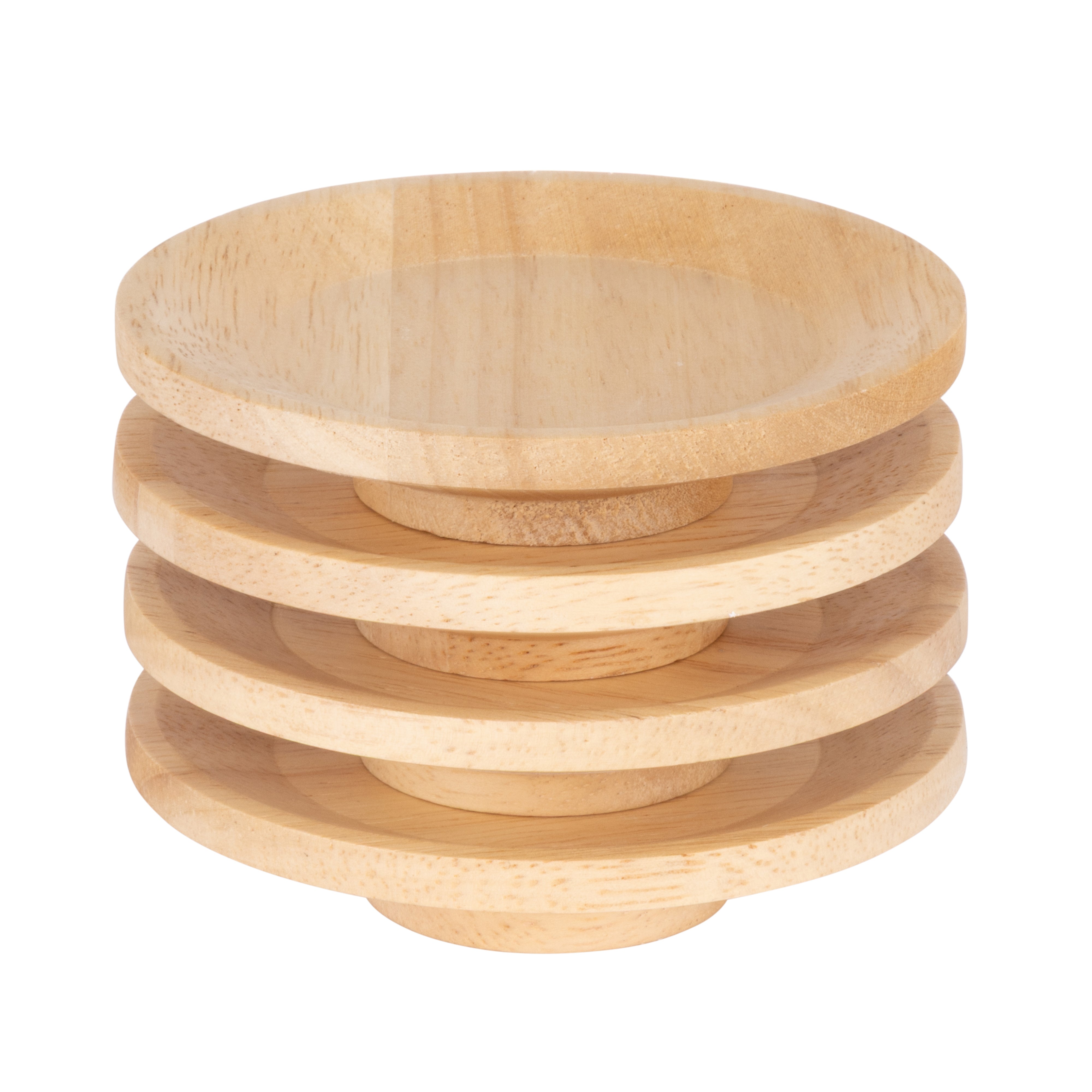 Davis & Waddell Cantina Mini Serving Plates 4 Piece Set Rubber Wood