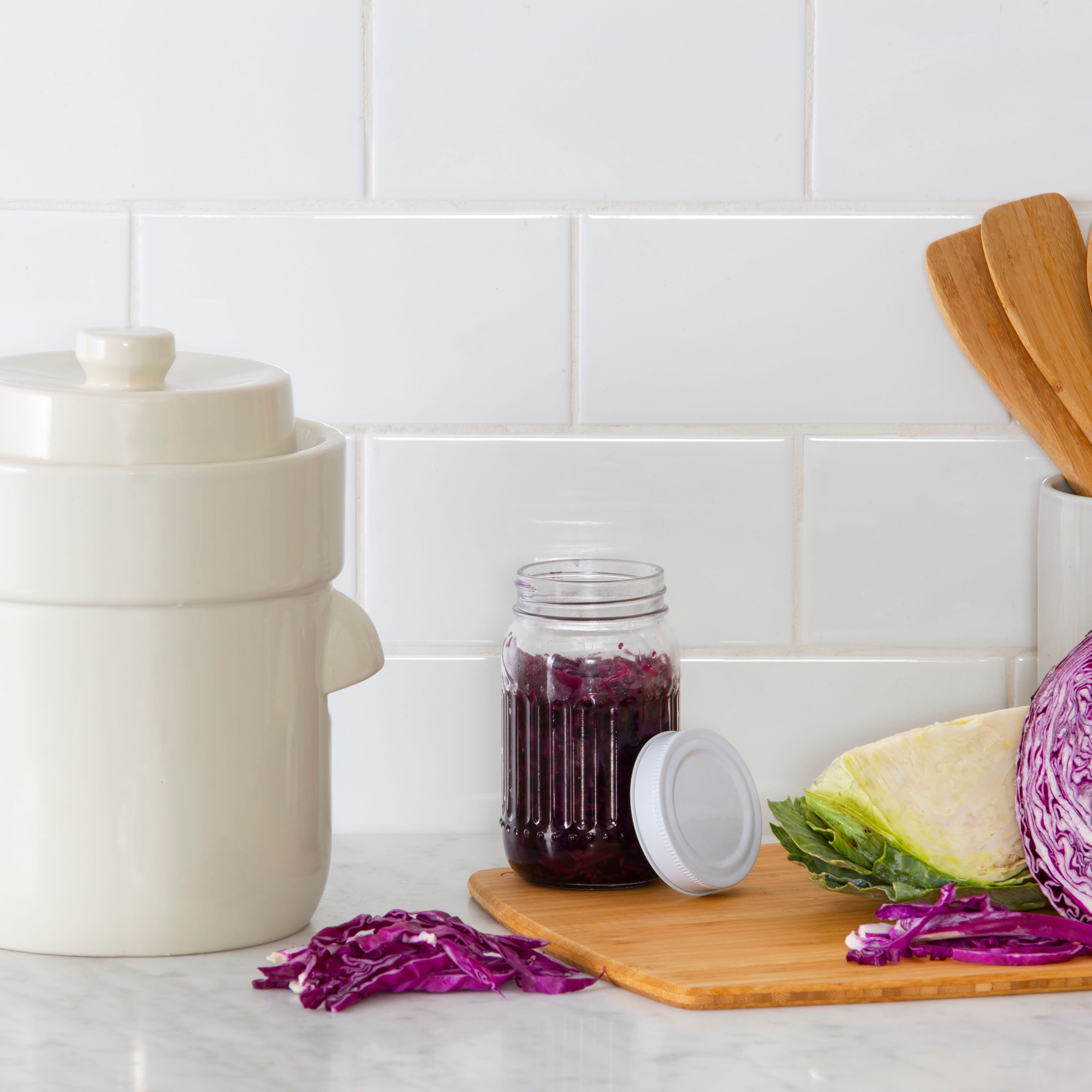 Davis & Waddell Fermentation Crock 3L White