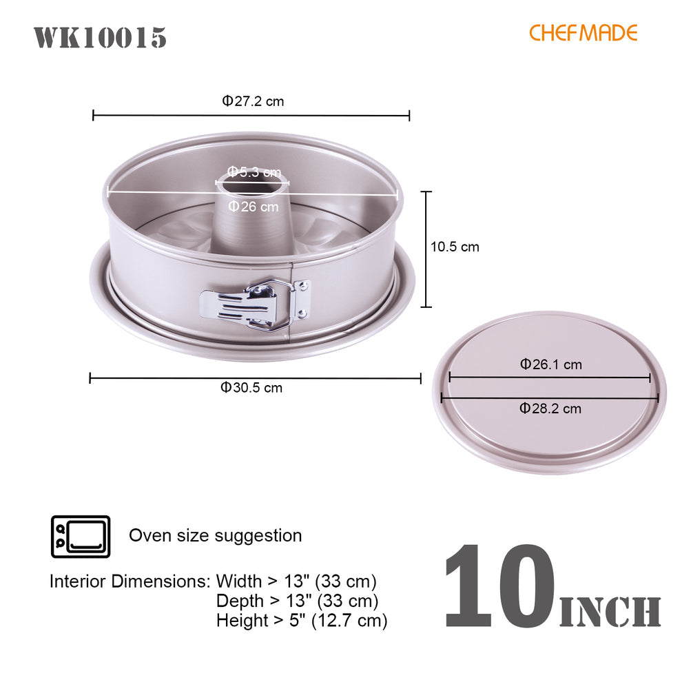 CHEFMADE Springform Cake Pan with 2 Bases 27cm (WK10015)
