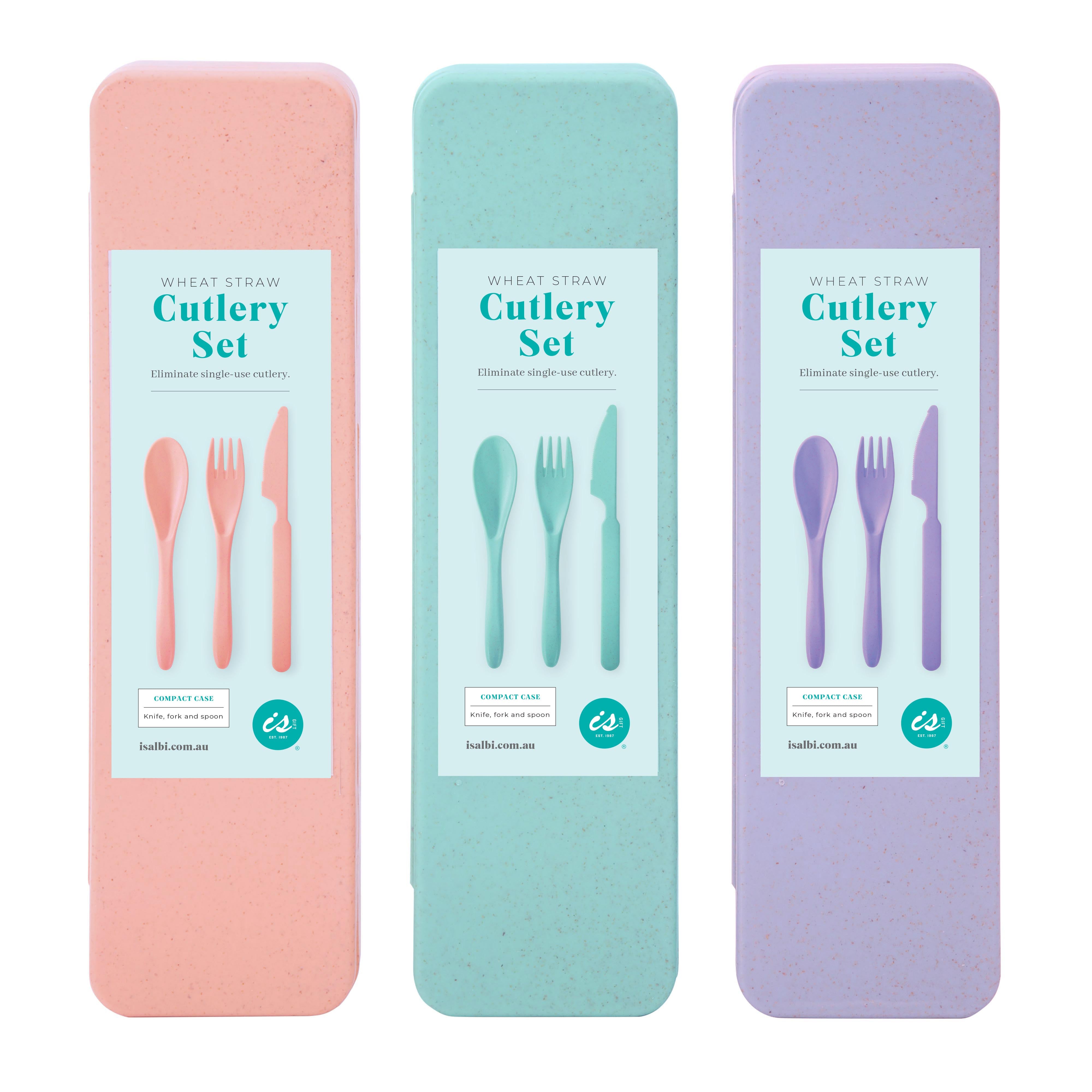 isGift Wheat Straw Cutlery Set Sorbet