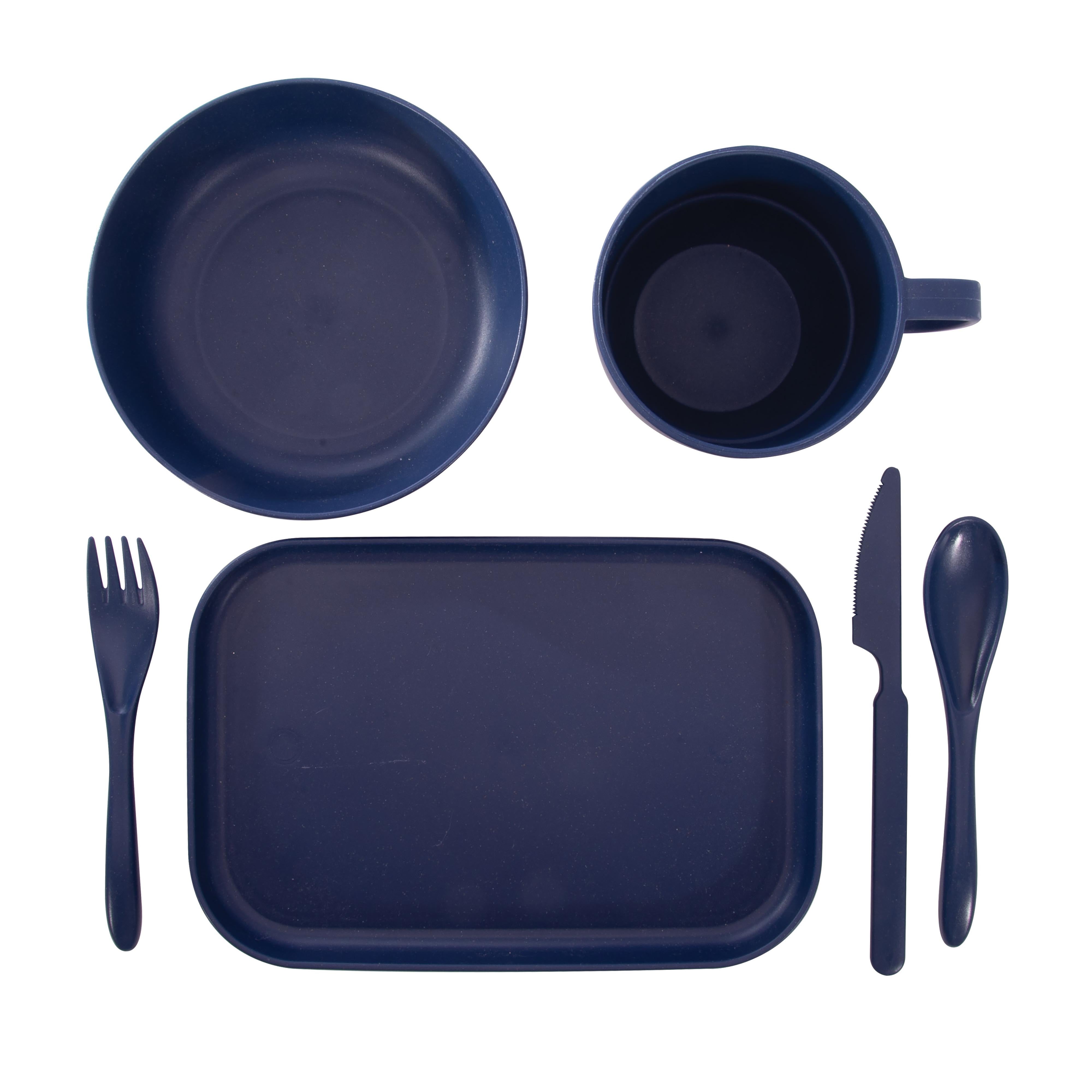 Maverick Wheat Straw Dinner for 2 Blue