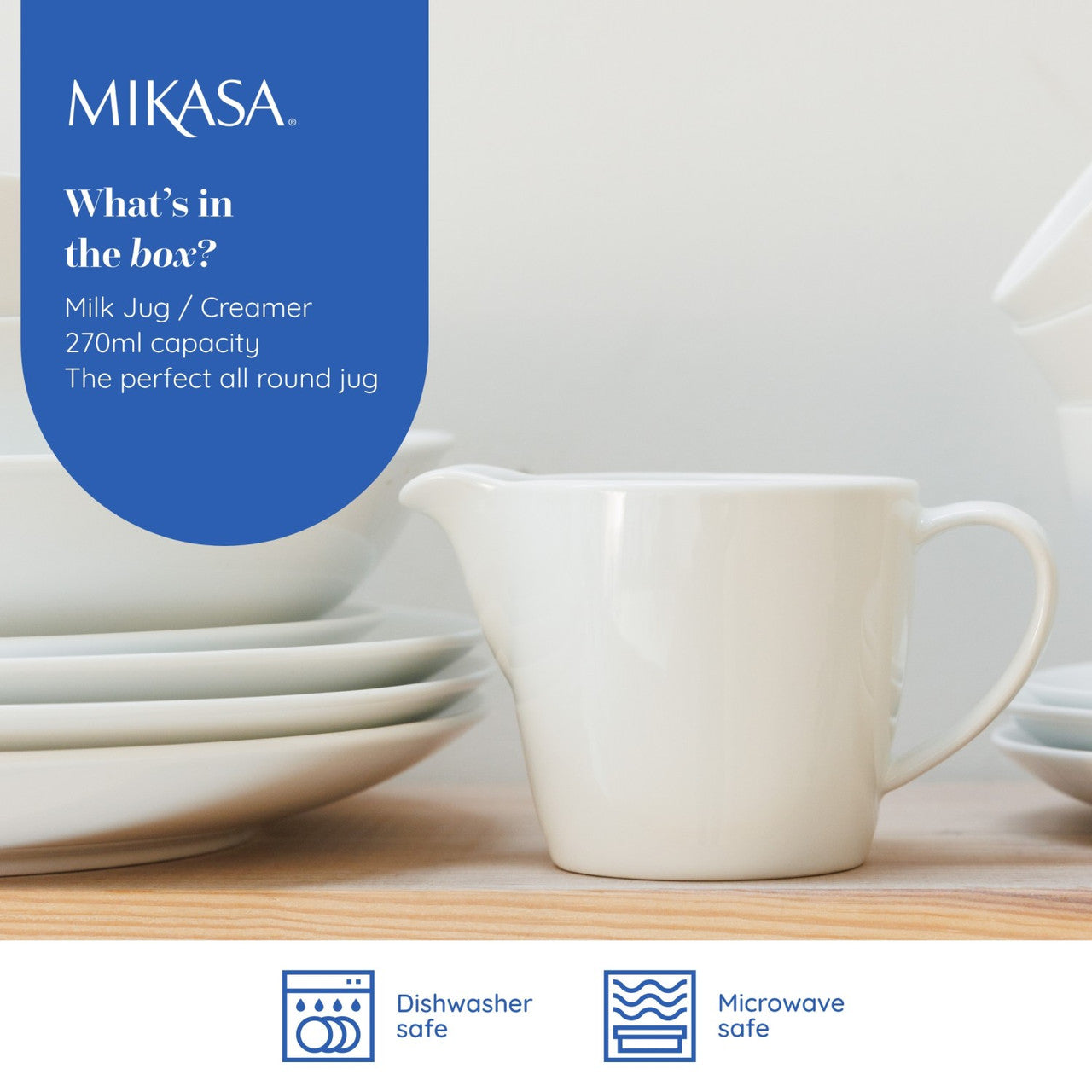 Mikasa Chalk Porcelain Jug 270ml (White)