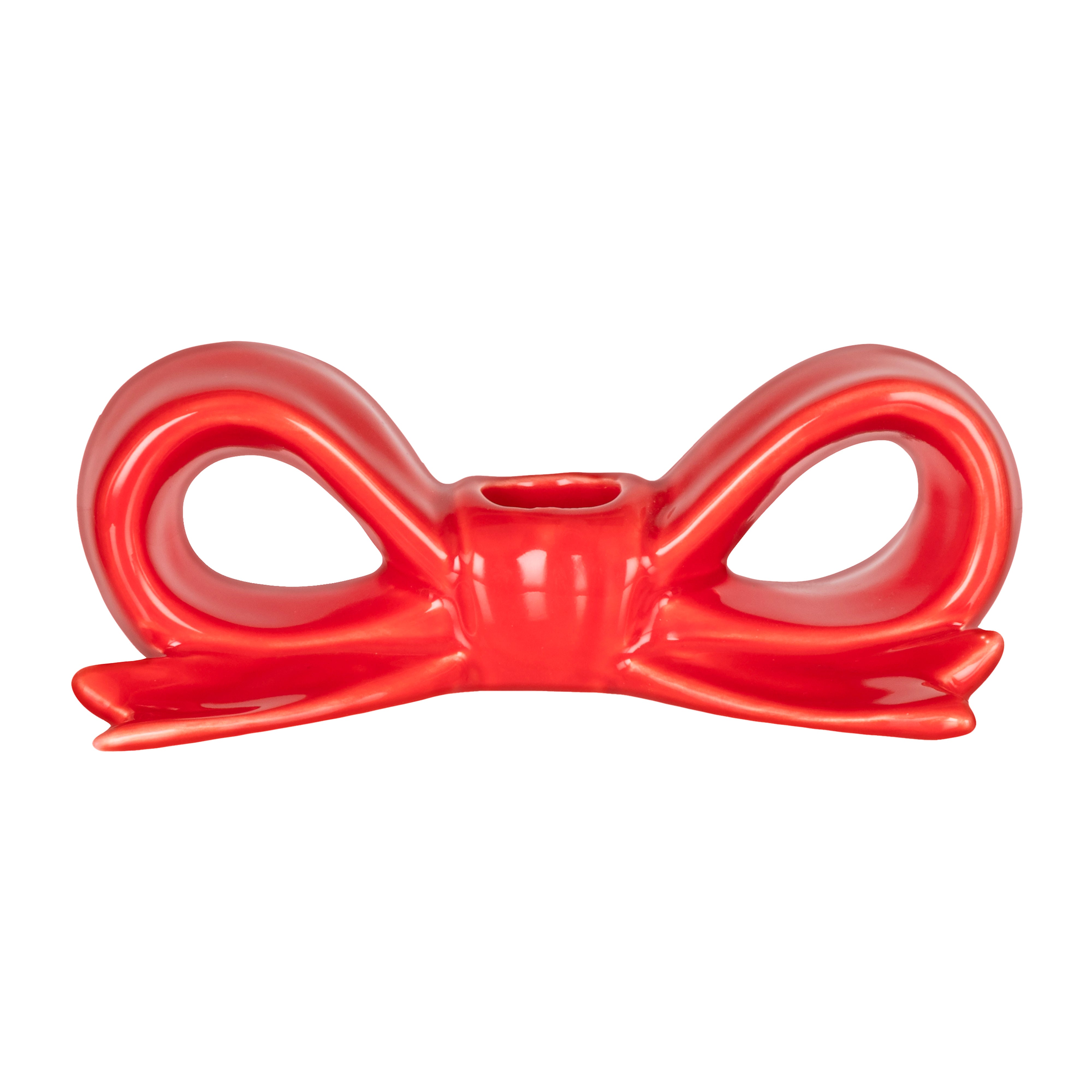 Emporium Saylor Bow Candle Holder Red