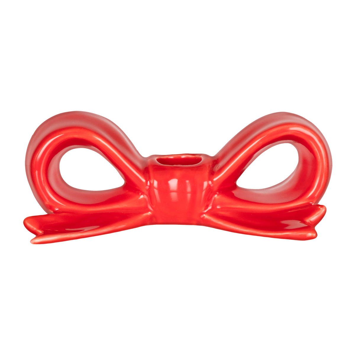 Emporium Saylor Bow Candle Holder Red