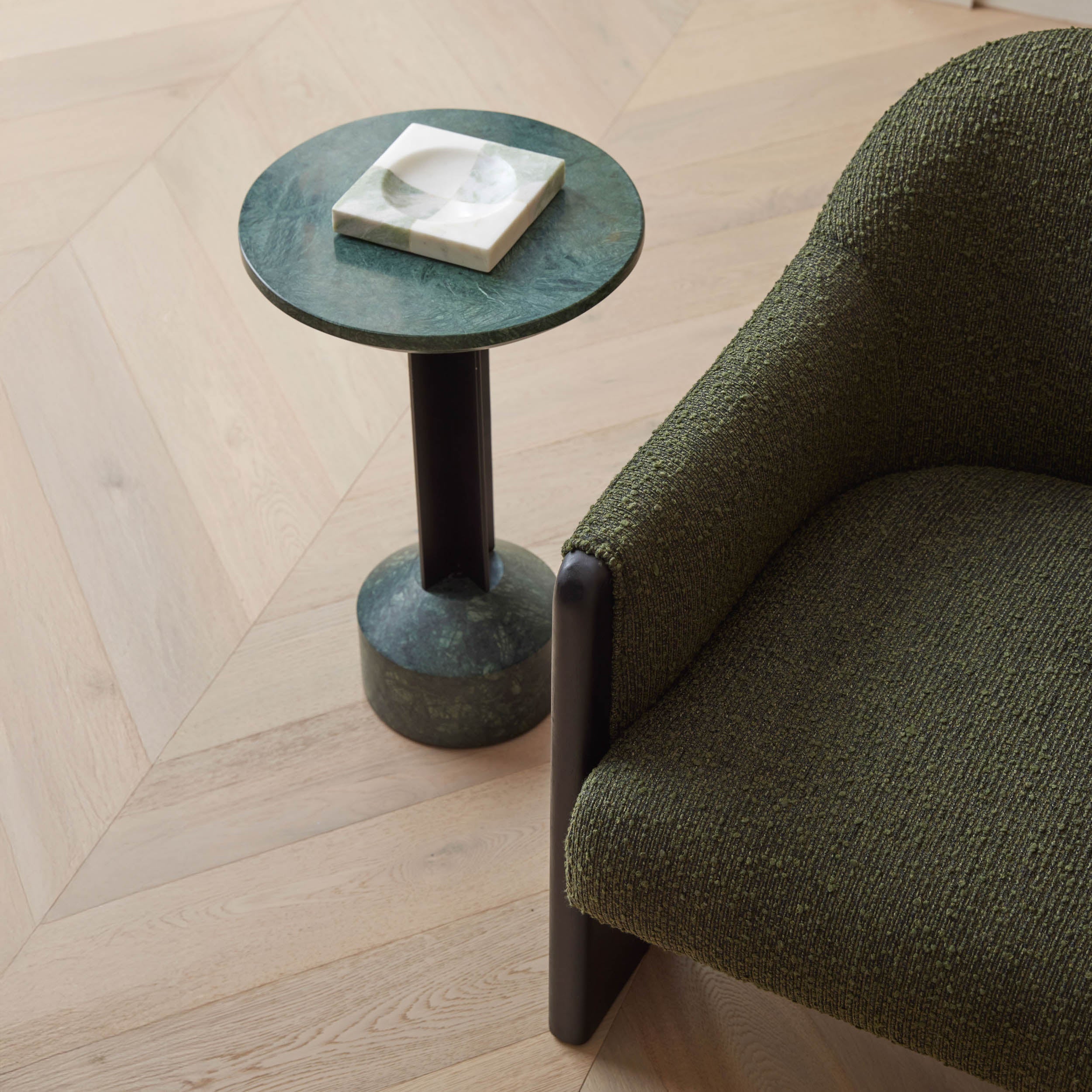 Amalfi Ollie Armchair Green & Black