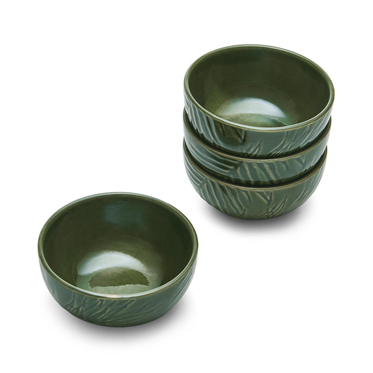 Mikasa Jardin Stoneware Dip Bowl Set 4 Piece 10cm (Green)