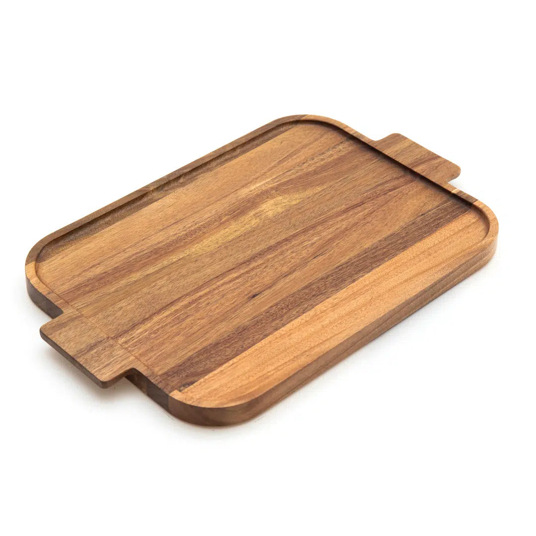 KH Hand Kraft Acacia Serving Tray with Handle 48.5 x 31cm