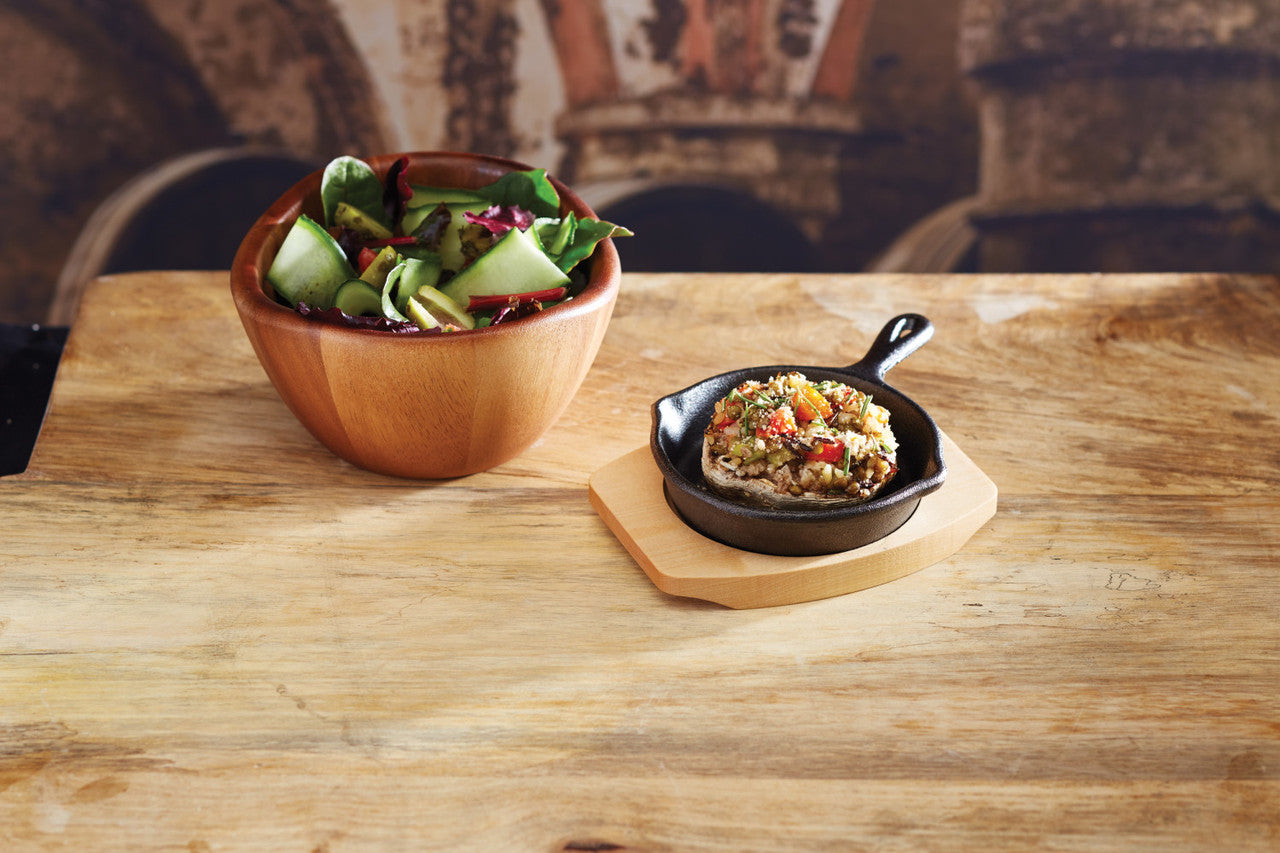 Artesà Cast Iron Mini Fry Pan with Serving Board 11cm