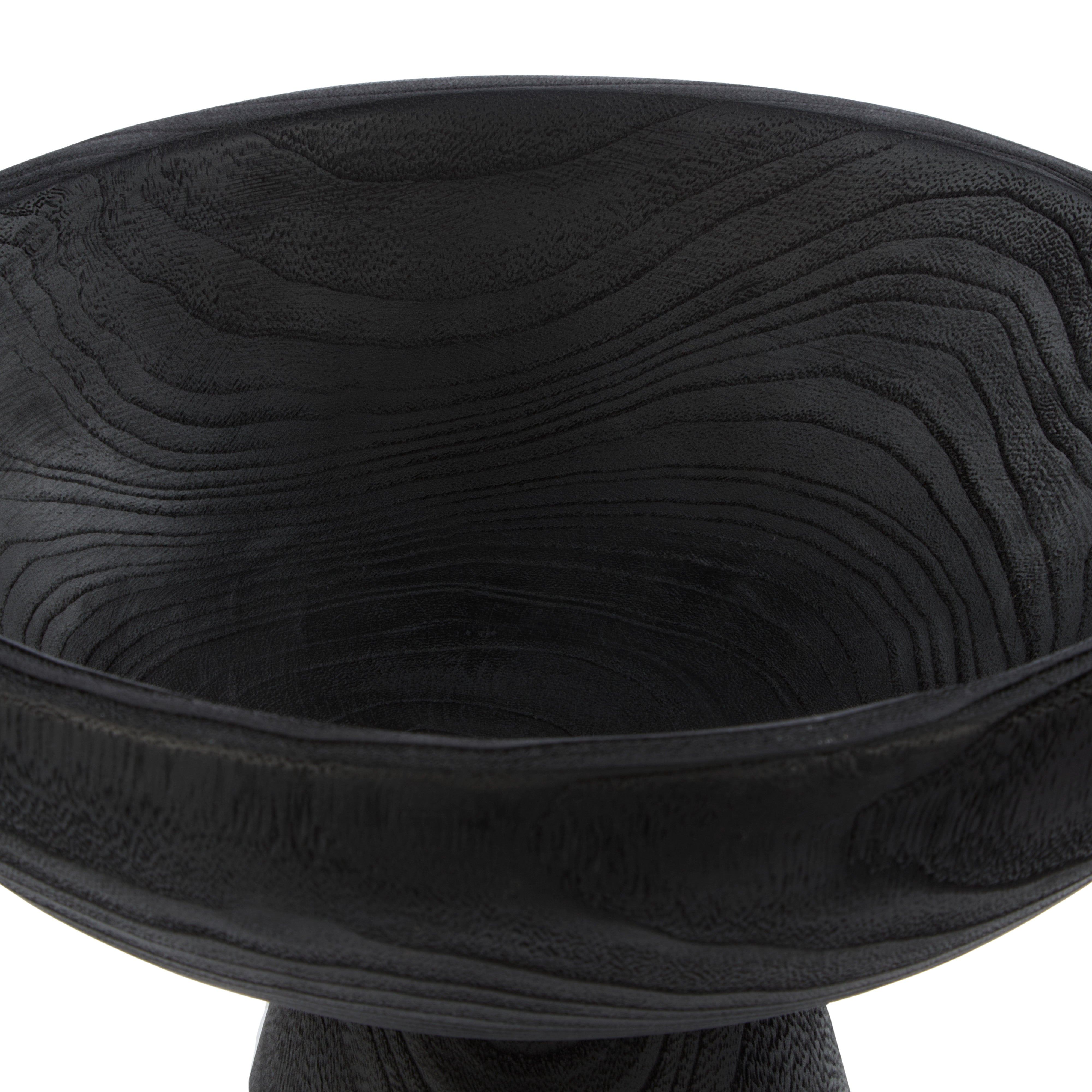 Amalfi Picton Footed Timber Bowl Black