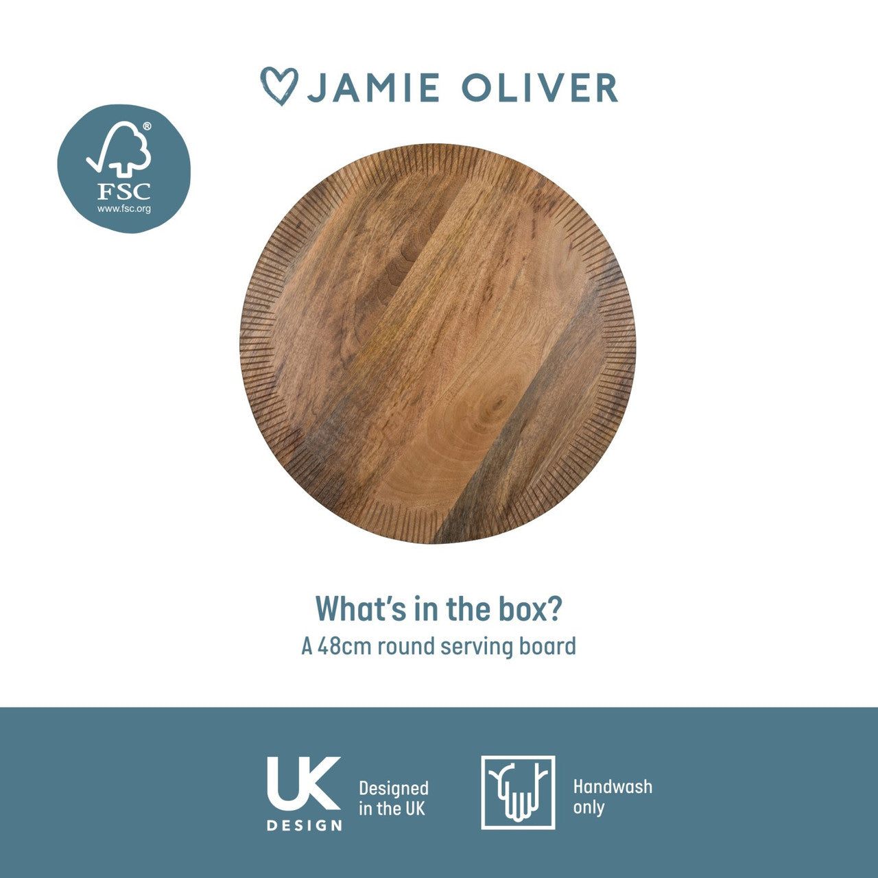 Jamie Oliver Big Love Mango Wood All-Rounder Board 48cm