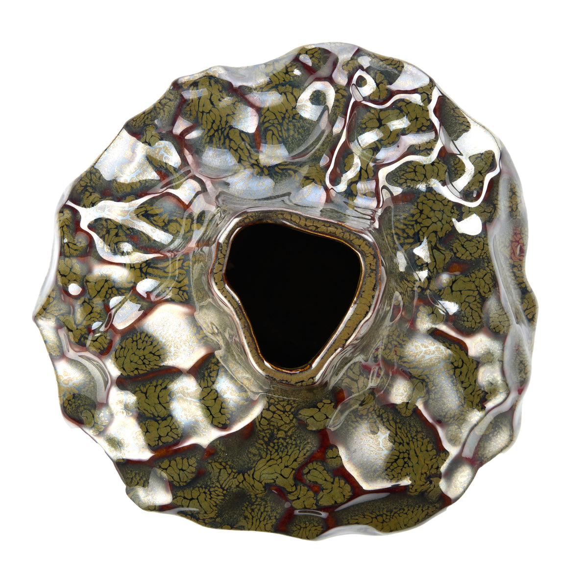 Amalfi Silva Ceramic Vase Small Green