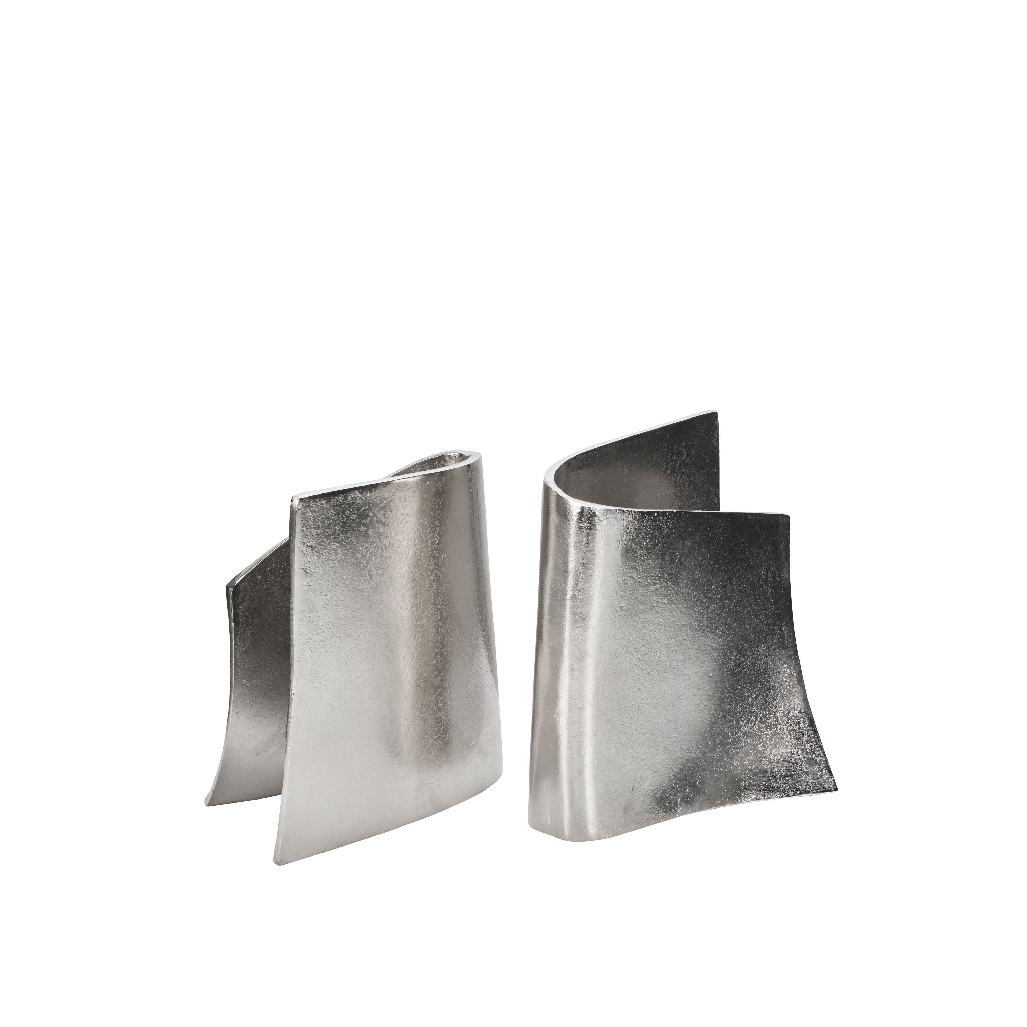 Grand Designs Arden Bookends 2 Piece Set Raw Nickel
