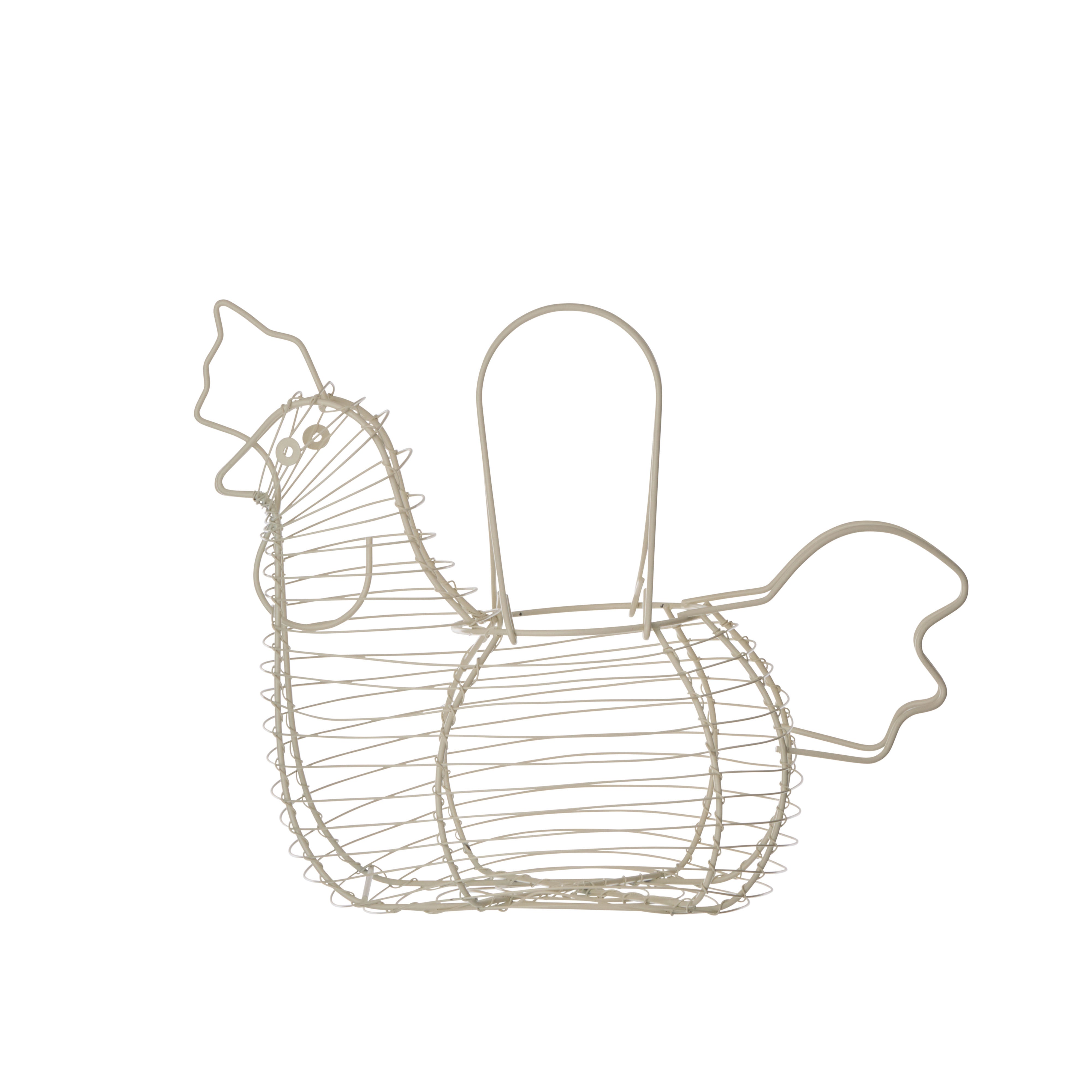 Davis & Waddell Chicken Egg Basket Cream