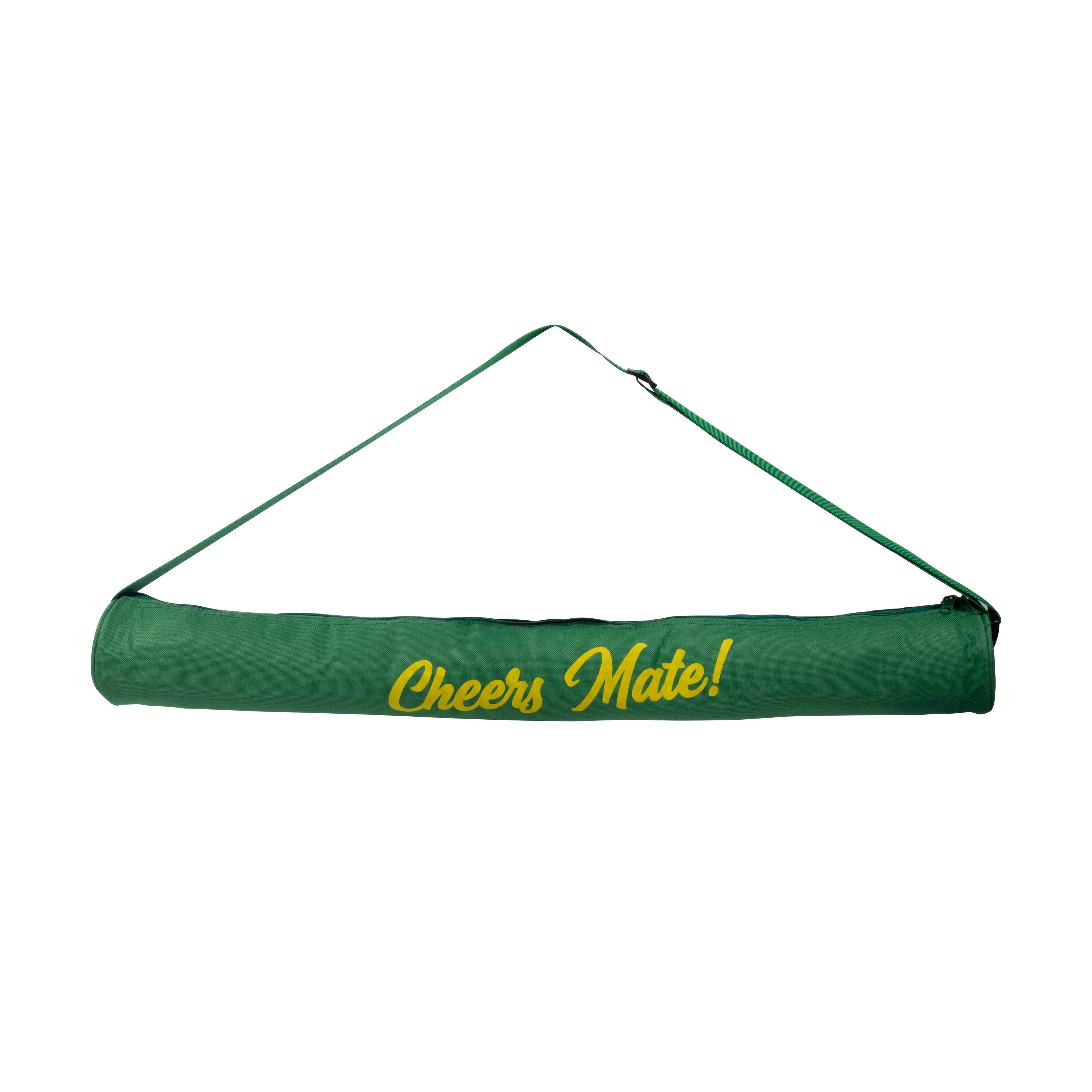 Australian Collection Cheers Mate 6 Can Cooler Sling Green