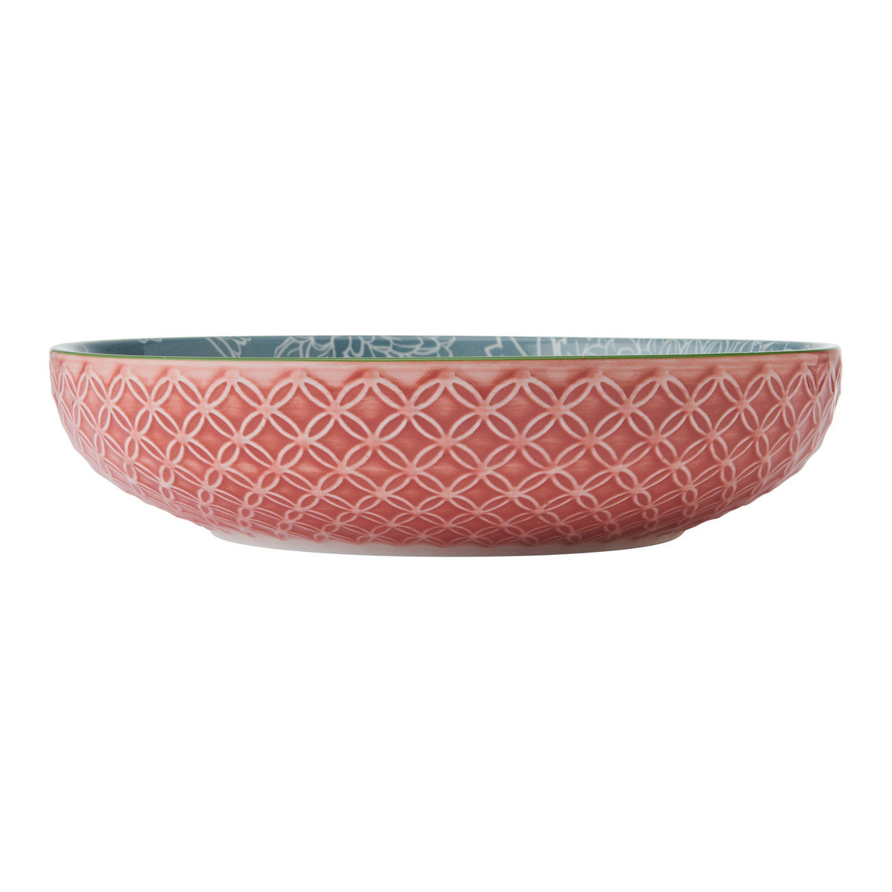 Mikasa Glazed Stoneware Coupe Bowl 21cm (Geometric Leaf)