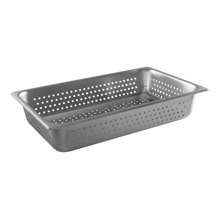 KH Classik Chef US Gn Food Pan Anti-Jam Full Size 1/1 x 100mm S/Steel Perforated