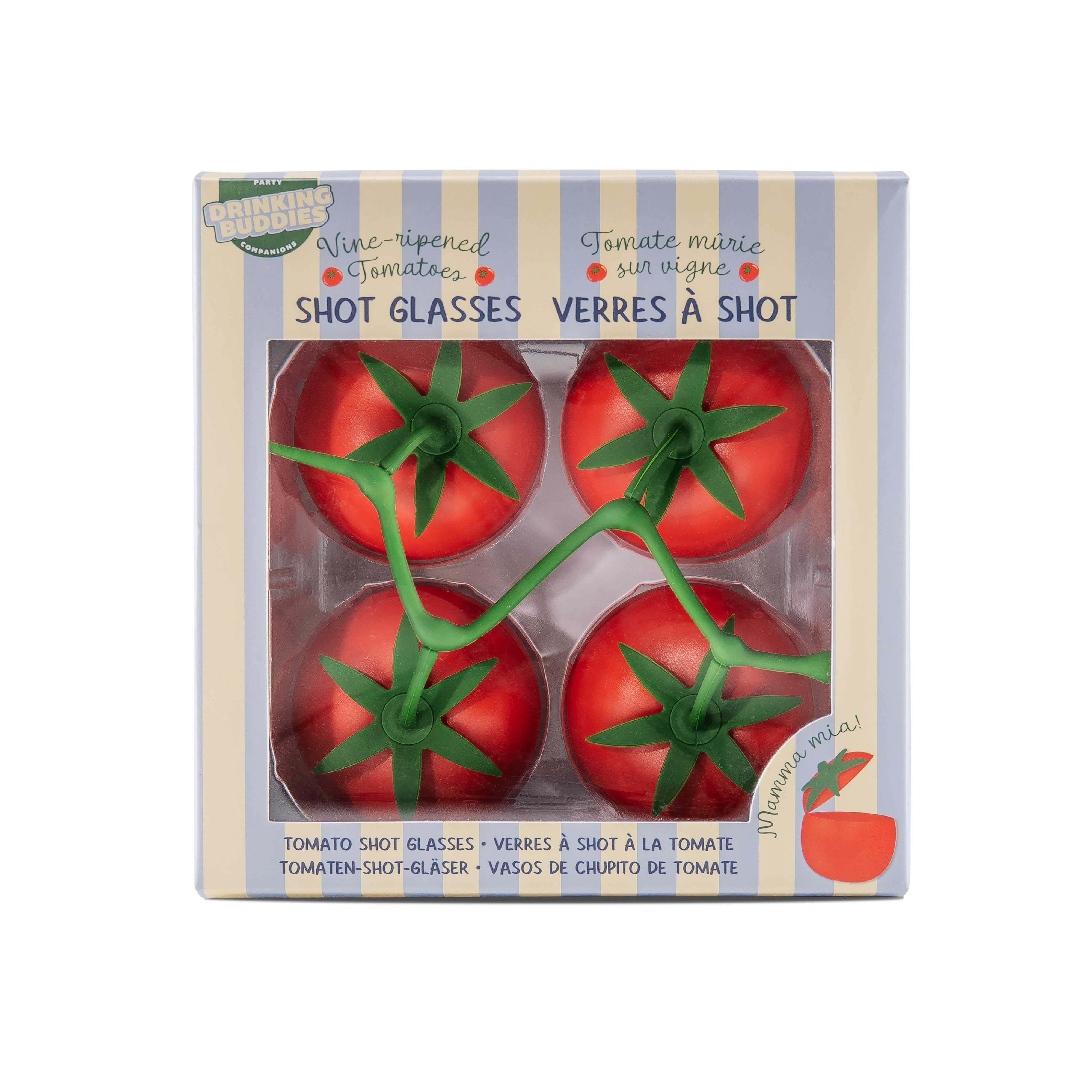 Drinking Buddies Tomato Vine Ripened Shot Glass Set