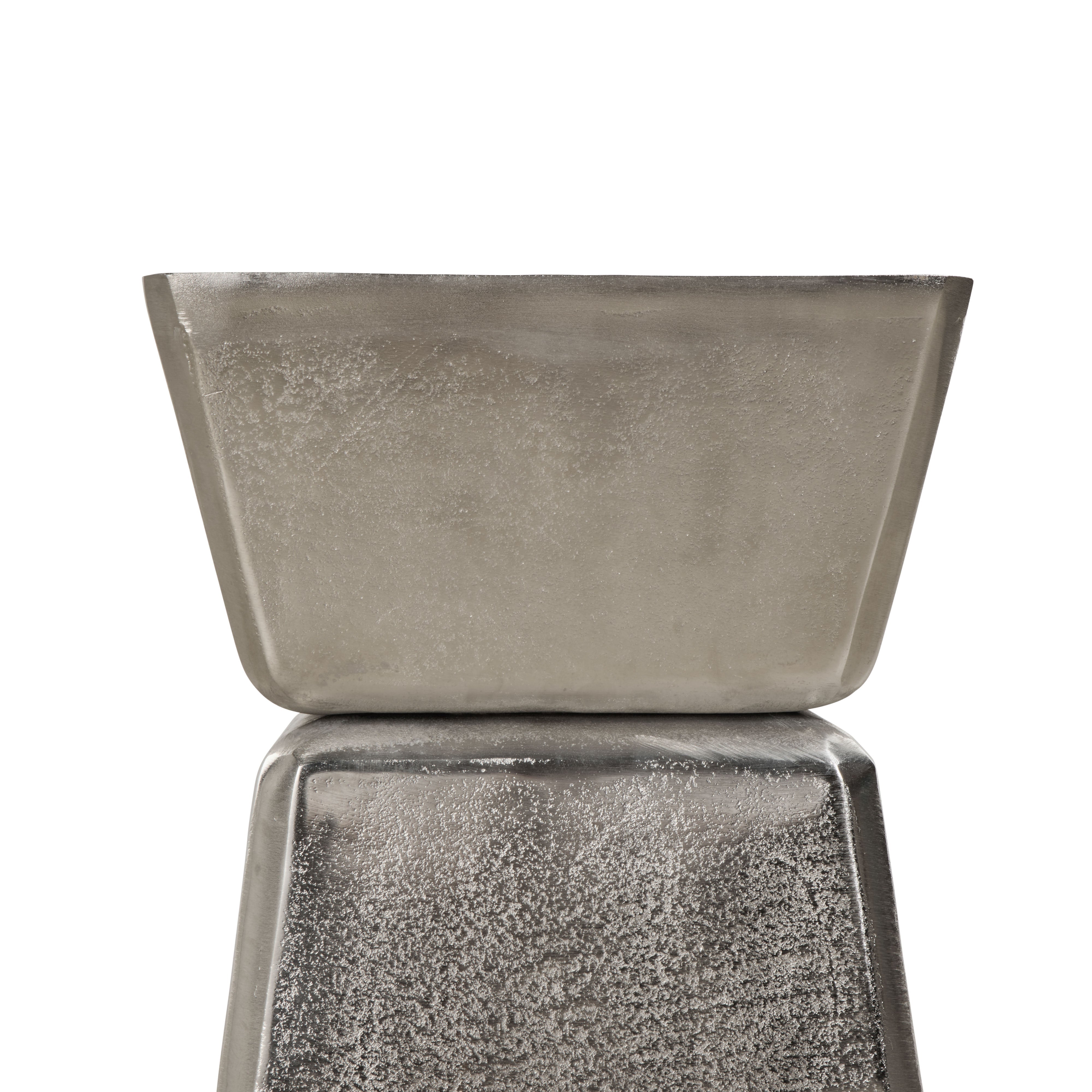 Grand Designs Zalen Side Table Raw Nickel